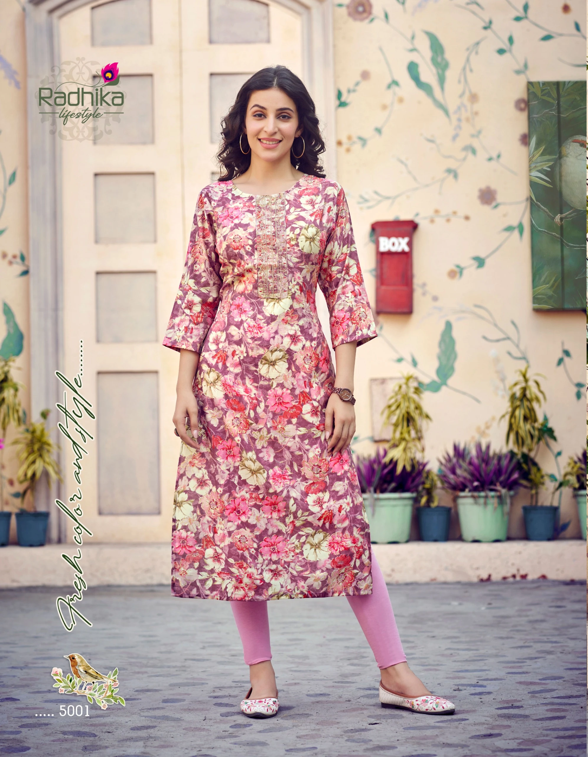 Radhika Lifestyle Charming Vol 5 Modal Chander Wholesale Fancy Kurti Catalog — Wholesale Kurtis, MPA wholesale from Surat — view 6